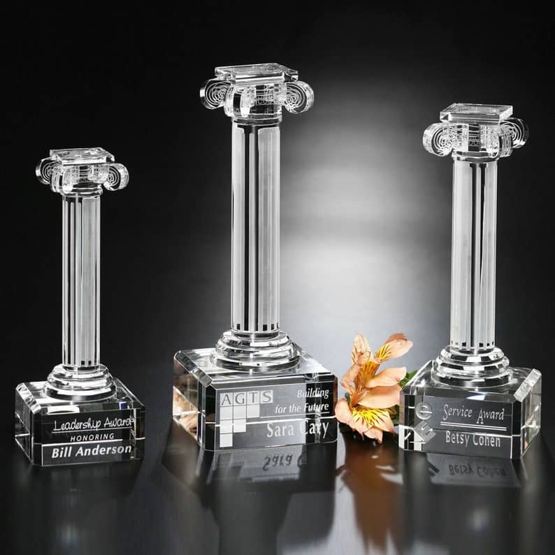 Iconic Column Crystal Award Crystal Recognition